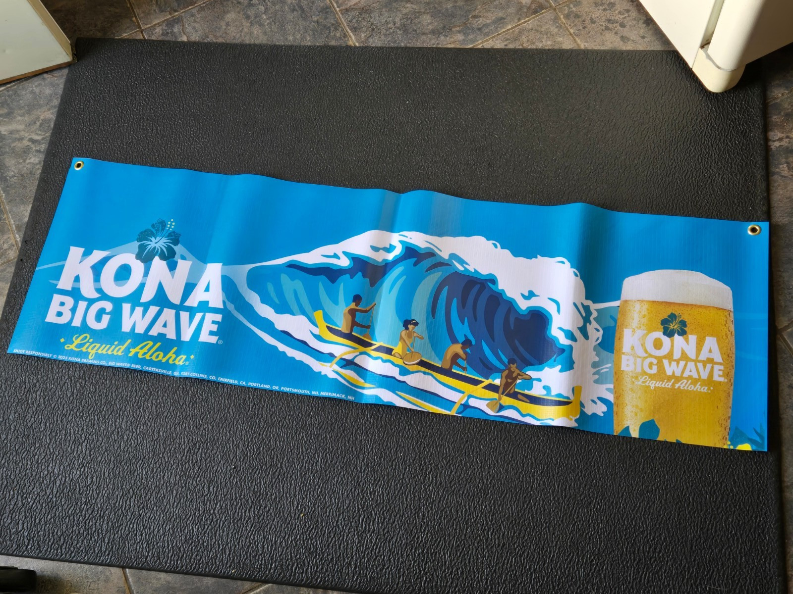 kona brewing company big wave beer banner..fast .