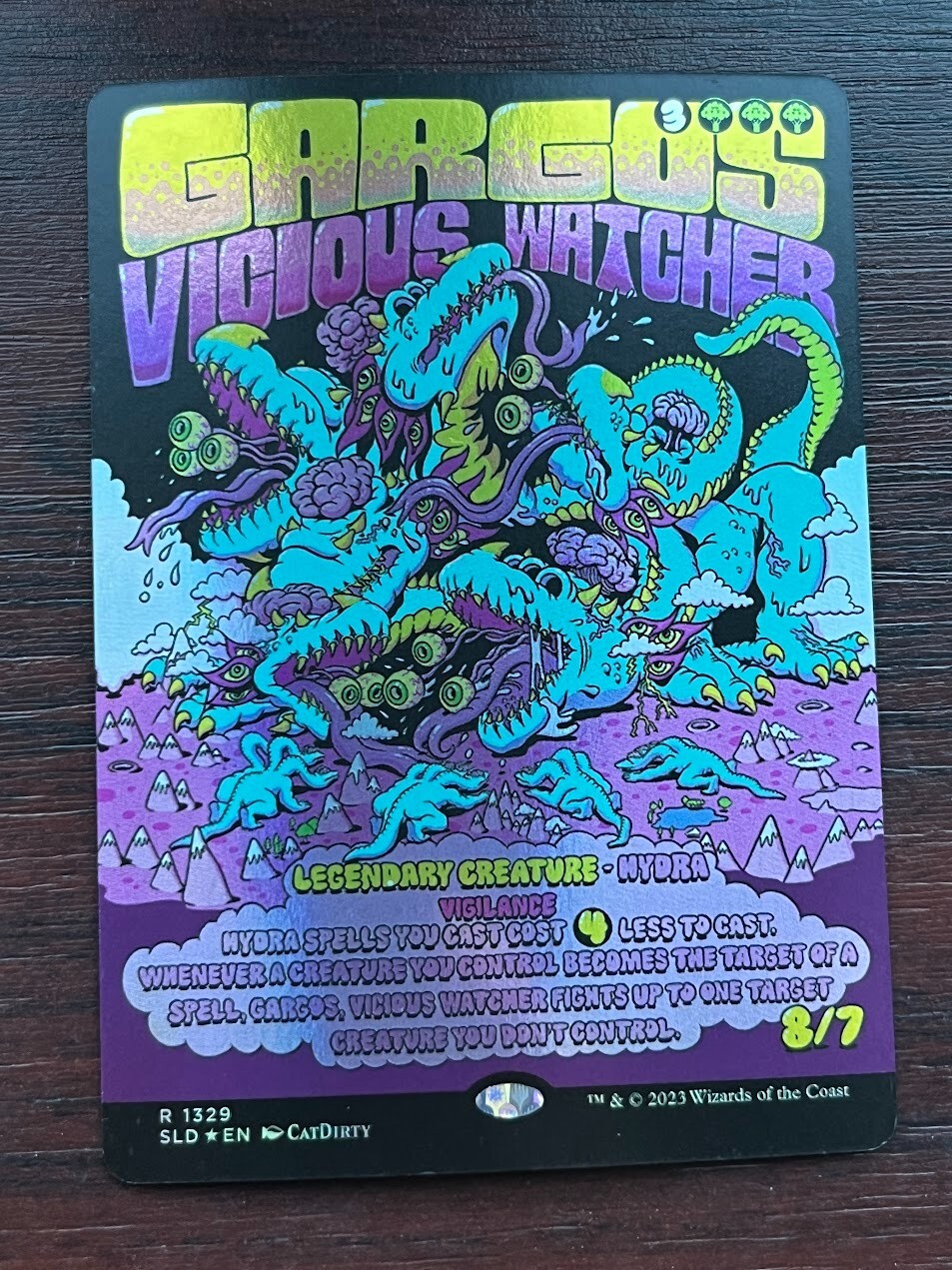 1x FOIL SHOWCASE GARGOS VICIOUS WATCHER - Secret Lair MTG - Magic the Gathering