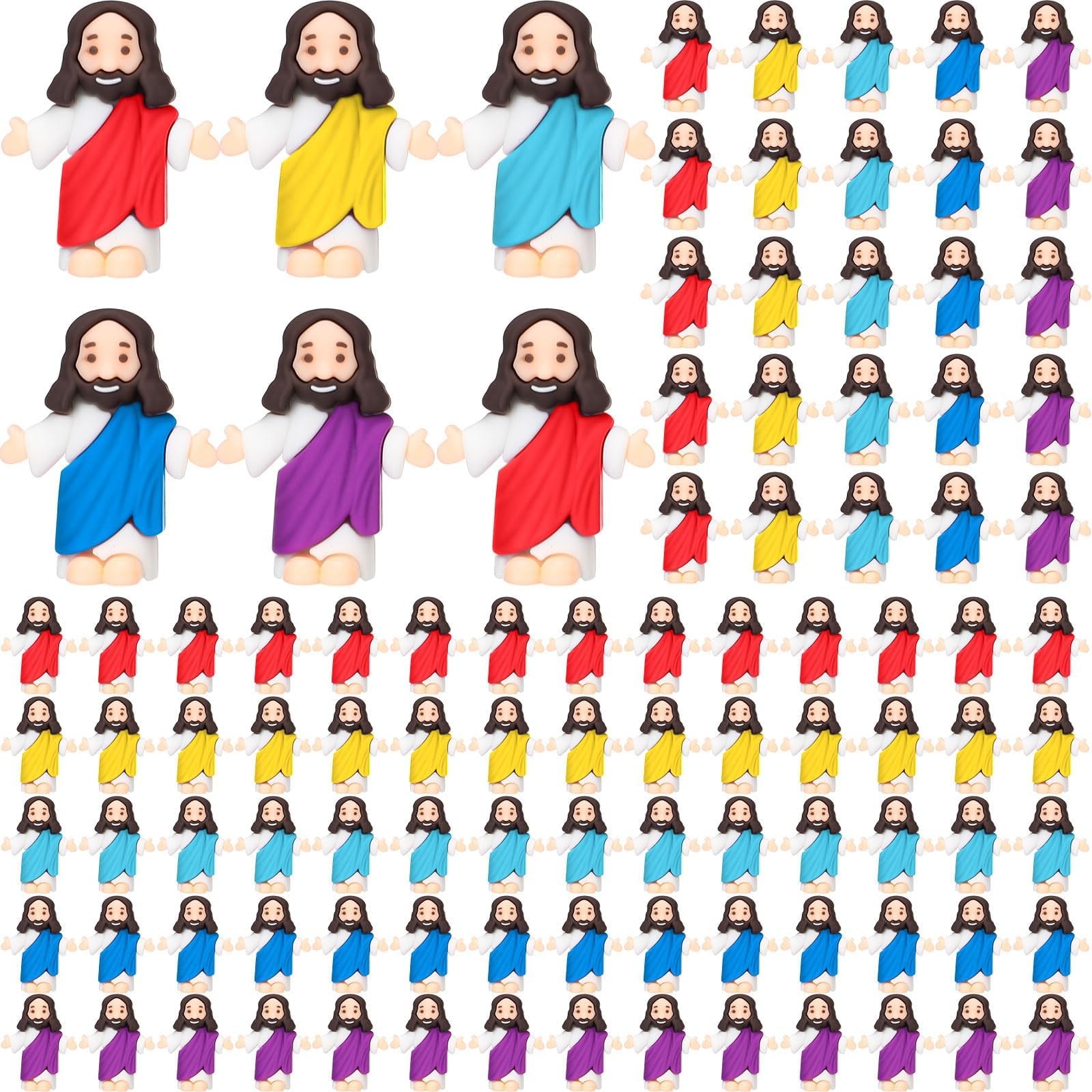 Barydat 200 Pcs Little Jesus Figures Baby Mini Jesus Figurines Bulk to Hide a...