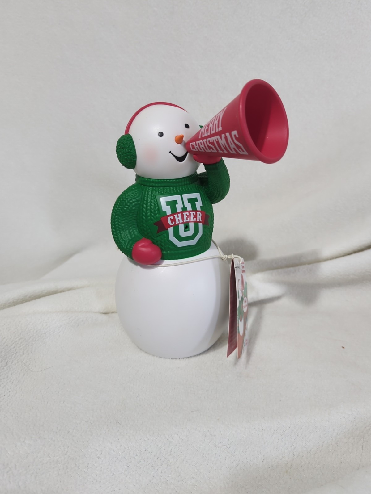 Hallmark Christmas Cheer Snowman Motion Activated Cheerleader