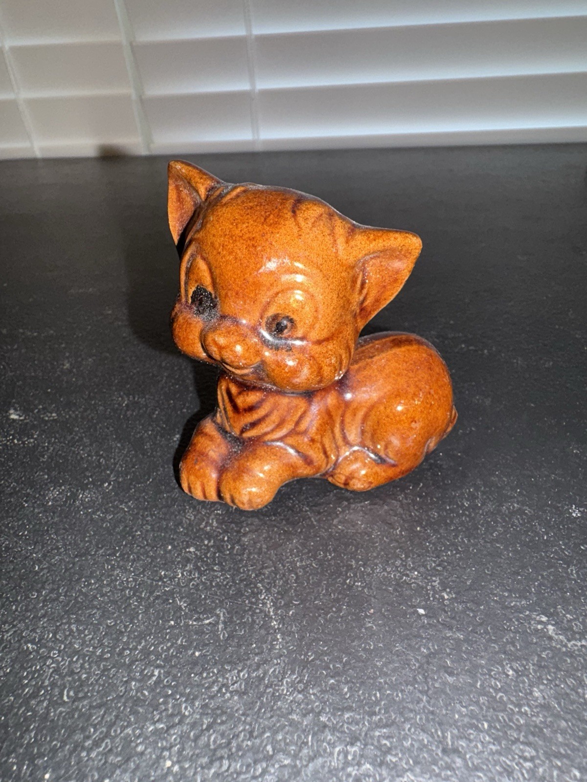 Small Vintage Ceramic Cat Kitten Figurine