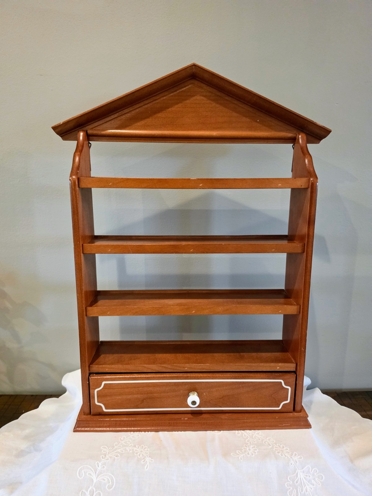 Original Vintage 1989 Lenox Spice Village Wooden Rack With Drawer Rack Only