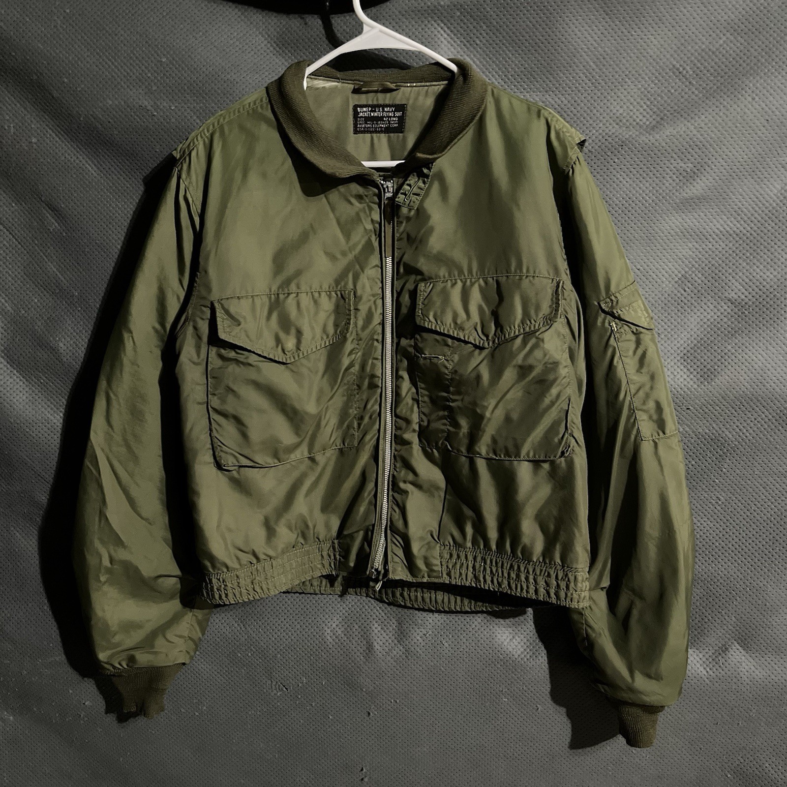 Vtg 1963 G-8 WEP 42L distressed Broken Zipper Vietnam Winter Flying Jacket