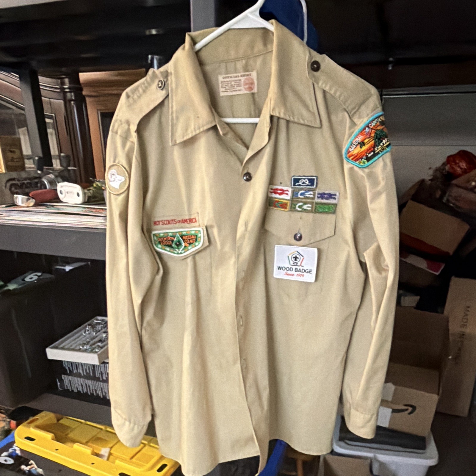 Boy Scouts of America Vintage Men\'s Shirt With Patches