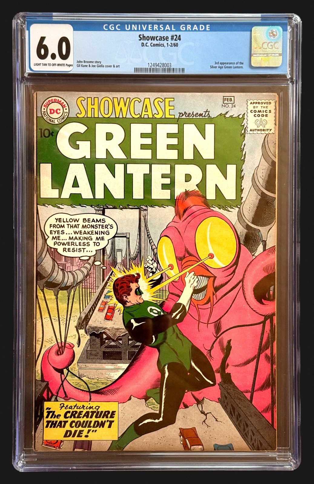 Showcase #24 CGC 6.0 3rd Silver Age Green Lantern 1960 DC Gil Kane Hal Jordan