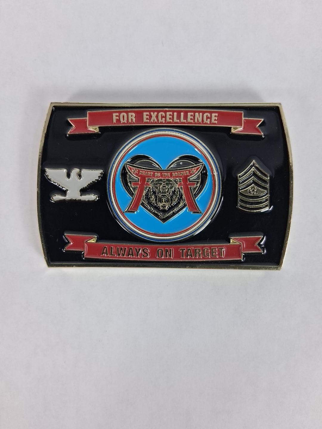 30th ADA Brigade Challenge Coin Heart of the Branch Always on Target 2.75