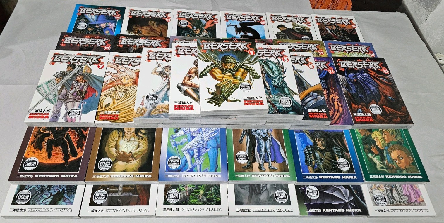 Berserk Manga Vol. 1-41 + Official Guidebook by Kentaro Miura Dark Horse English