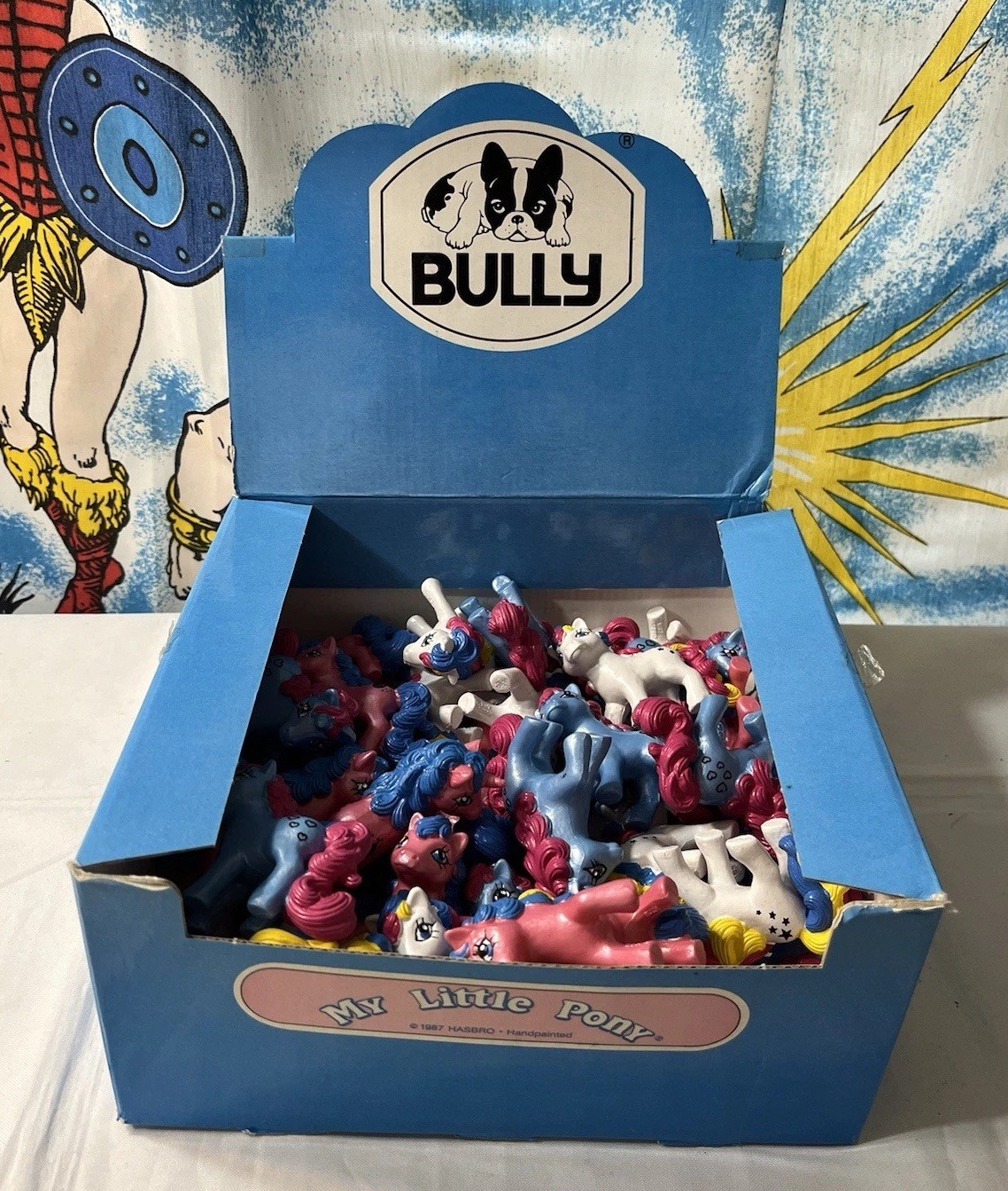 Vintage 1987 Hasbro G1 My Little Pony Unicorn PVC MLP bully STORE DISPLAY CASE