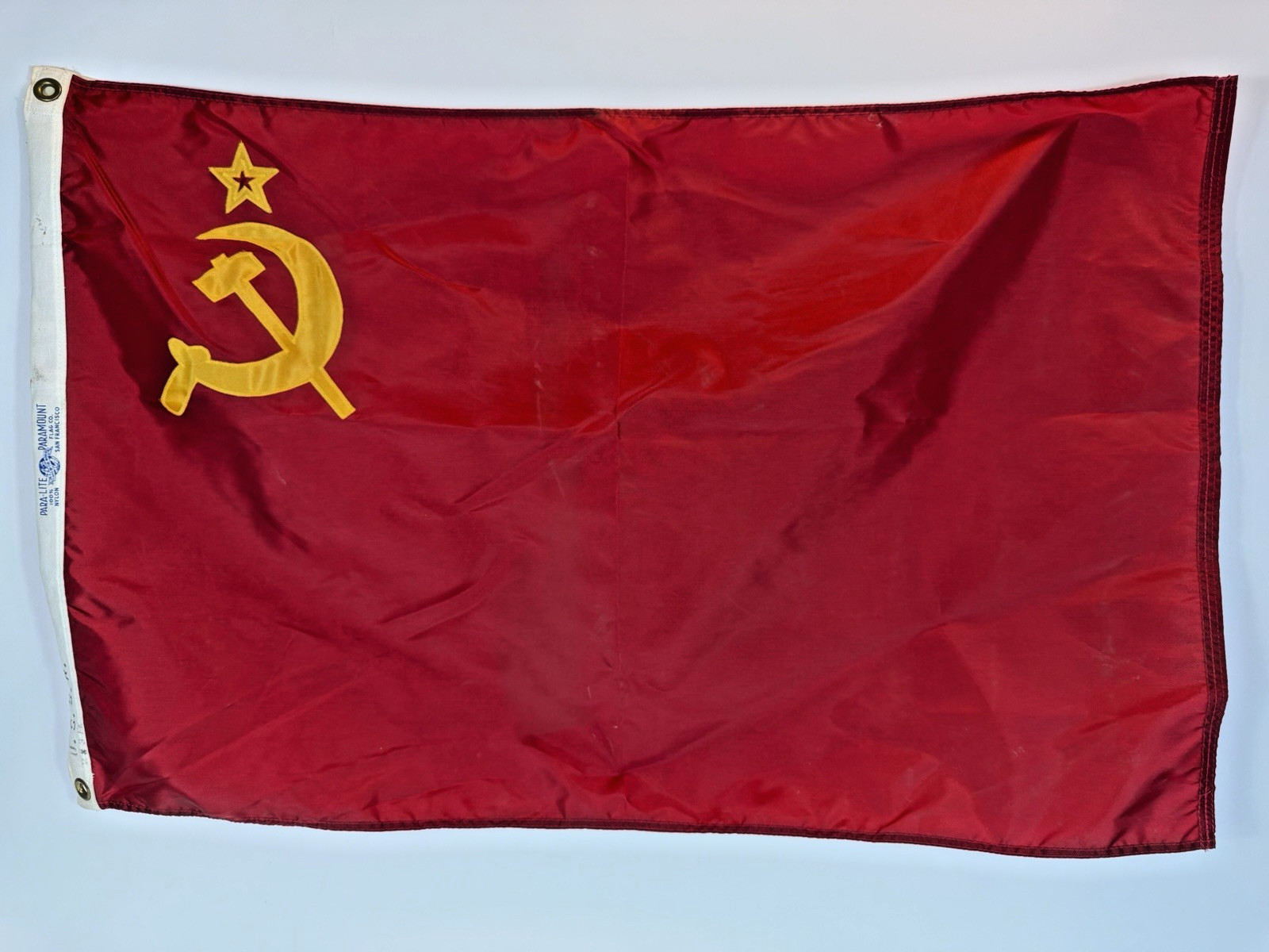 Vintage USSR Soviet Union Flag 24x36 Paramount Flag Co San Francisco Nylon