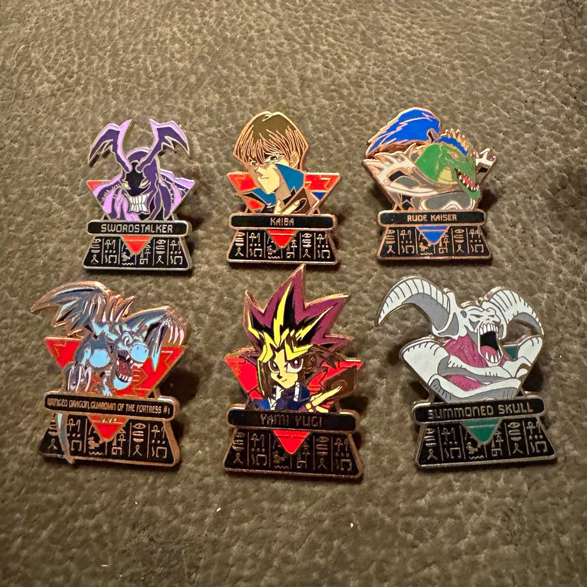 Yu-Gi-Oh Upper Deck Vintage Pin Lot of 6 Yami Yugi Kaiba Summoned Skull etc.