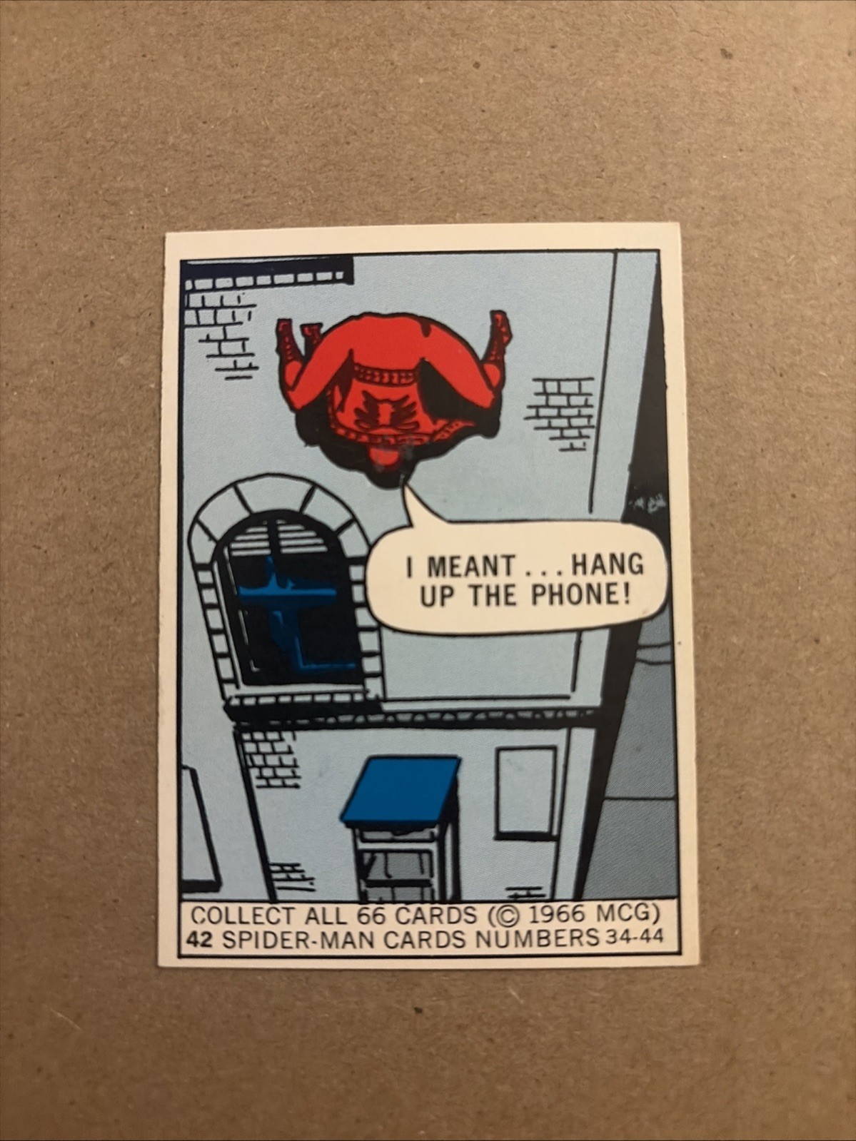 1966 Donruss Marvel Super Heroes SPIDER-MAN CARD #42 Rookie High Grade Sharp