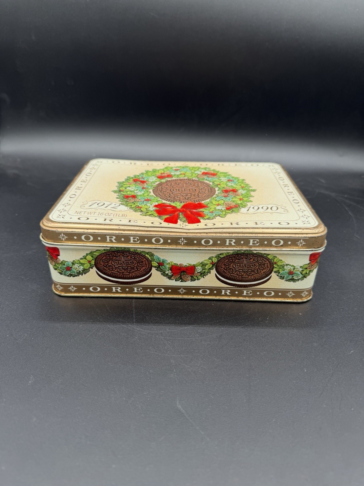 🍪Vintage 1912–1990 Oreo Limited Edition Tin🥛Anniversary Collectible Cookie Tin