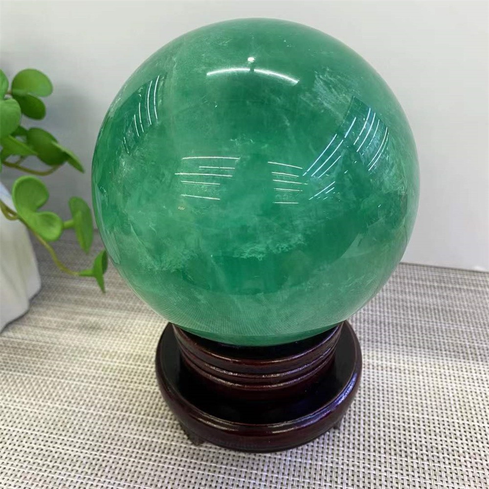 2.6kg Natural green fluorite ball reiki Crystal sphere decor crystal heal gift