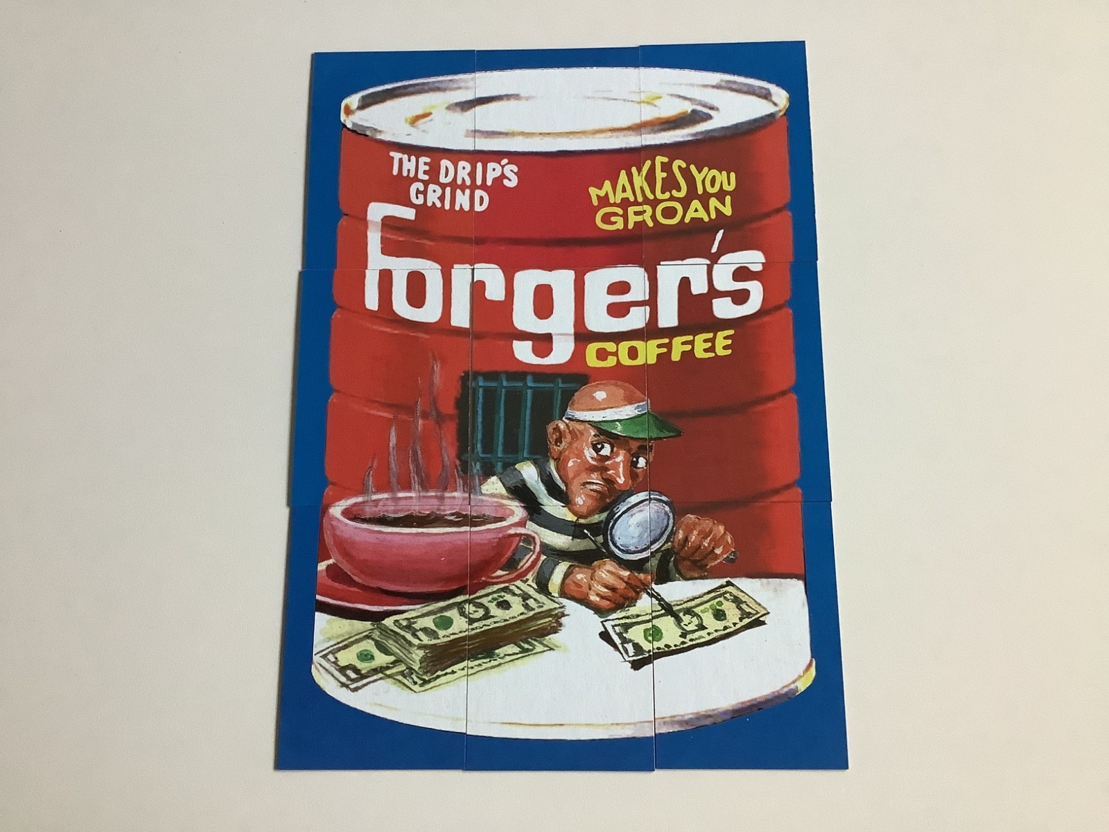 2009 LOST WACKY PACKAGES SERIES 2 PUZZLE SET CARDS, FORGER’S COFFEE NM RARE