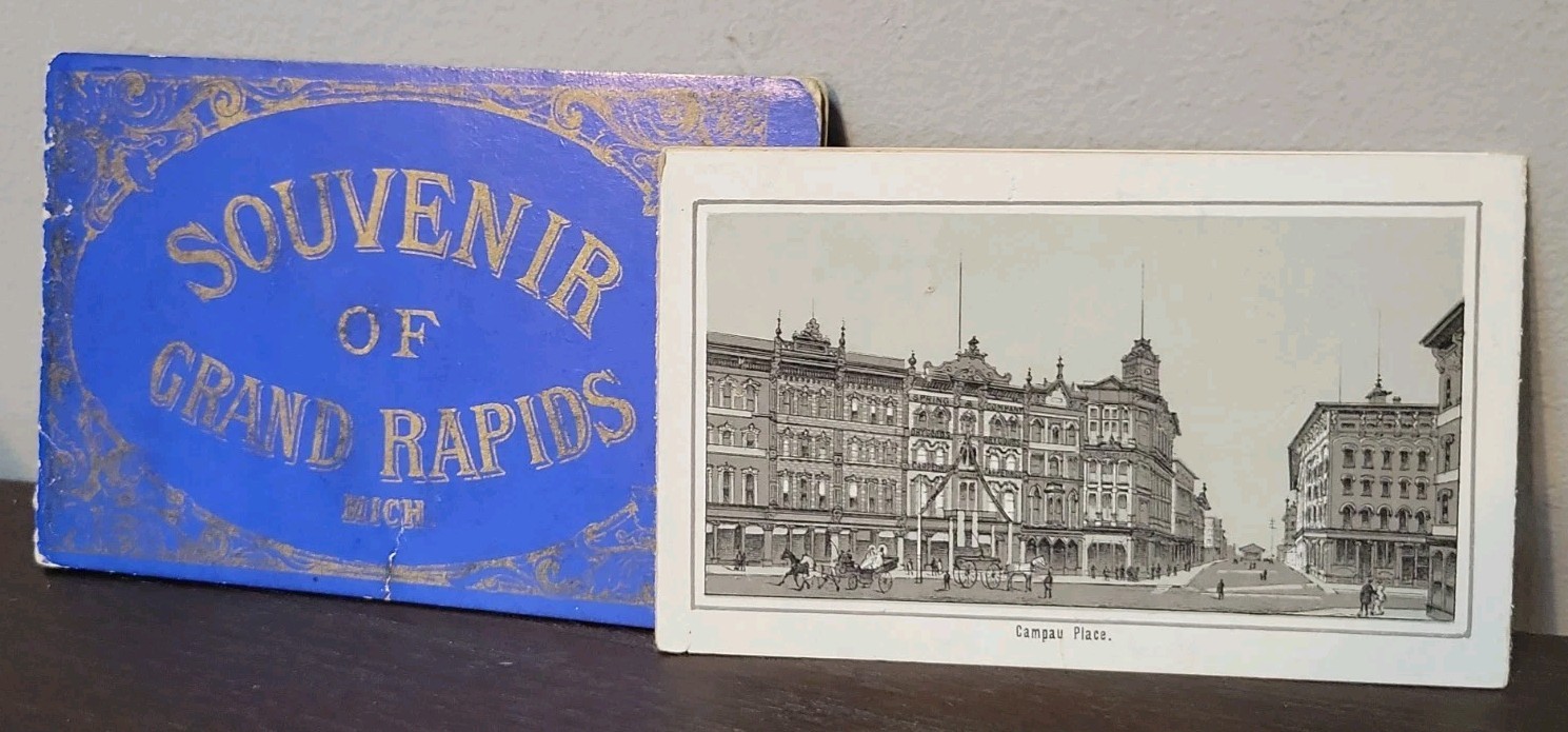 1890s Grand Rapids Souvenir Views Michigan Harrison Wagon Works MI Antique