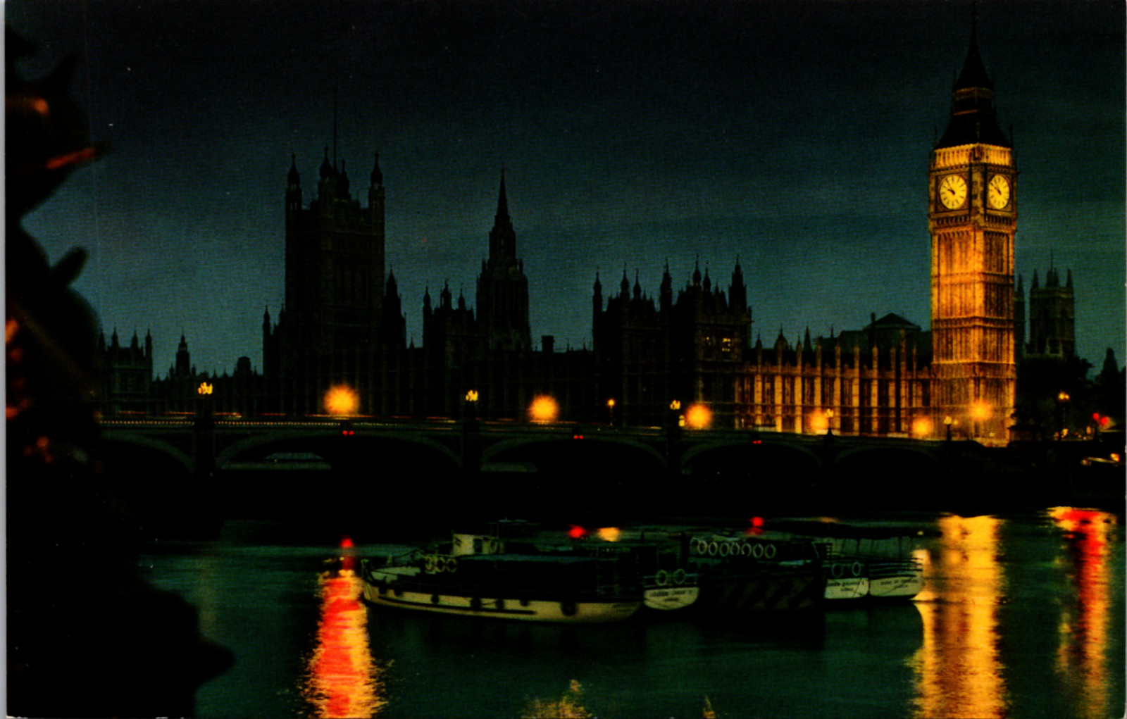 The Houses Of Parliament And The River Thames London England Postcard