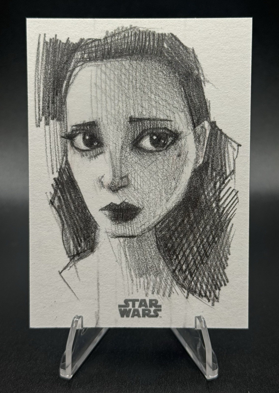 2024 Topps Star Wars Galaxy Padme Amidala Sketch 1/1 By Andrew Fry Young Padme