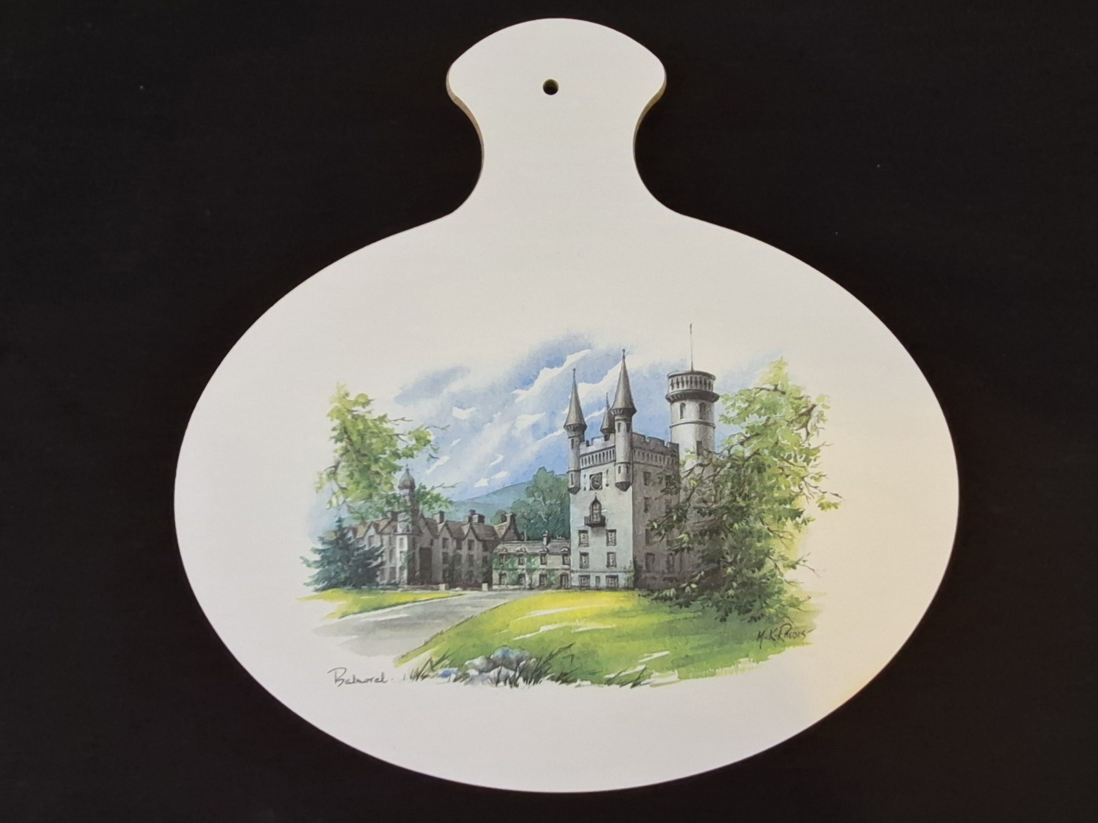 Vintage Balmoral Castle Cheese Board Wall Hanging M.K. Rhodes Scotland