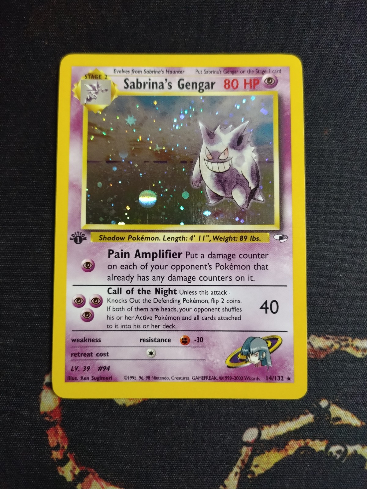 Pokemon Sabrina's Gengar 1st Edition 14/132