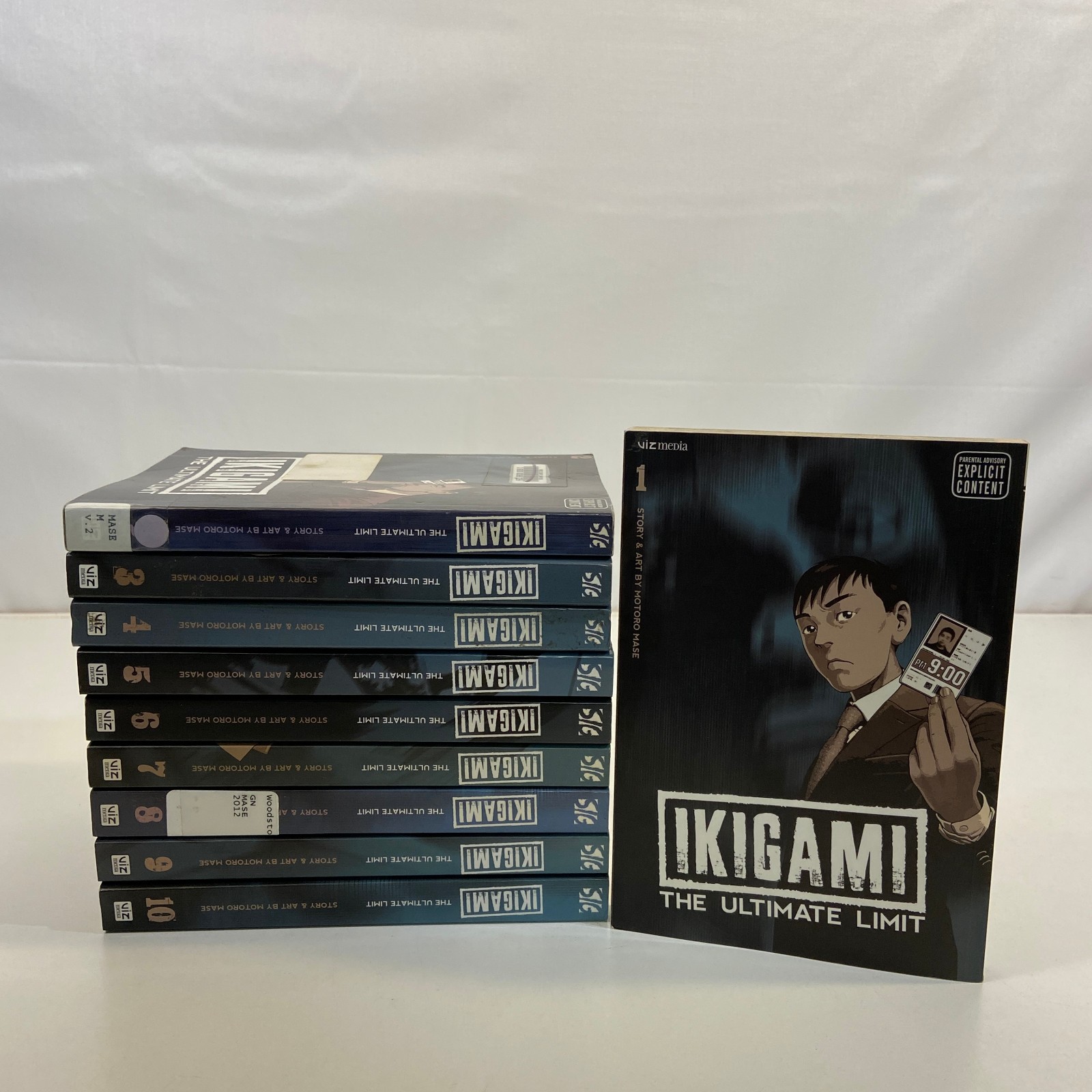 10 Volume Lot Ikigami The Ultimate Limit Motoro Mase Ex-Library VIZ Media PB VGC