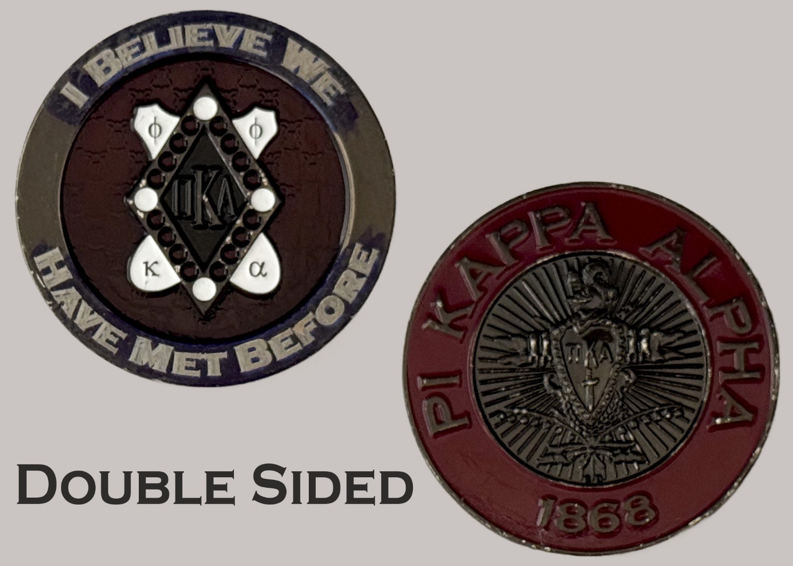 Pi Kappa Alpha 1868 Fraternity Emblem Challenge Coin  J#23