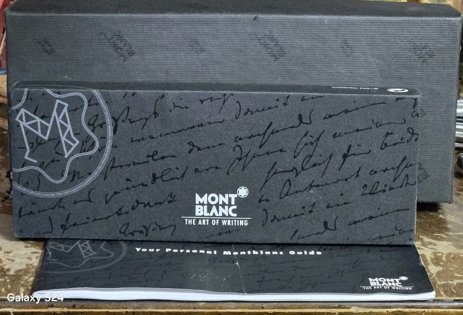 1995 Montblanc BALLPOINT PEN INNER AND OUTER BOXES + MONTBLANC GUIDE CLOTH
