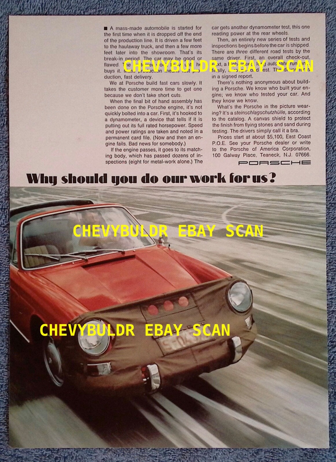 1969 Porsche 911 Vintage Ad \