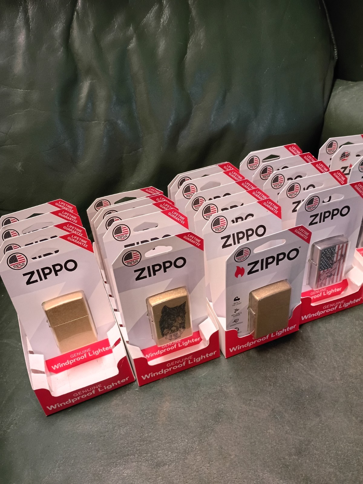 Zippo Lighters Lot Of 26 Verity For Resale New