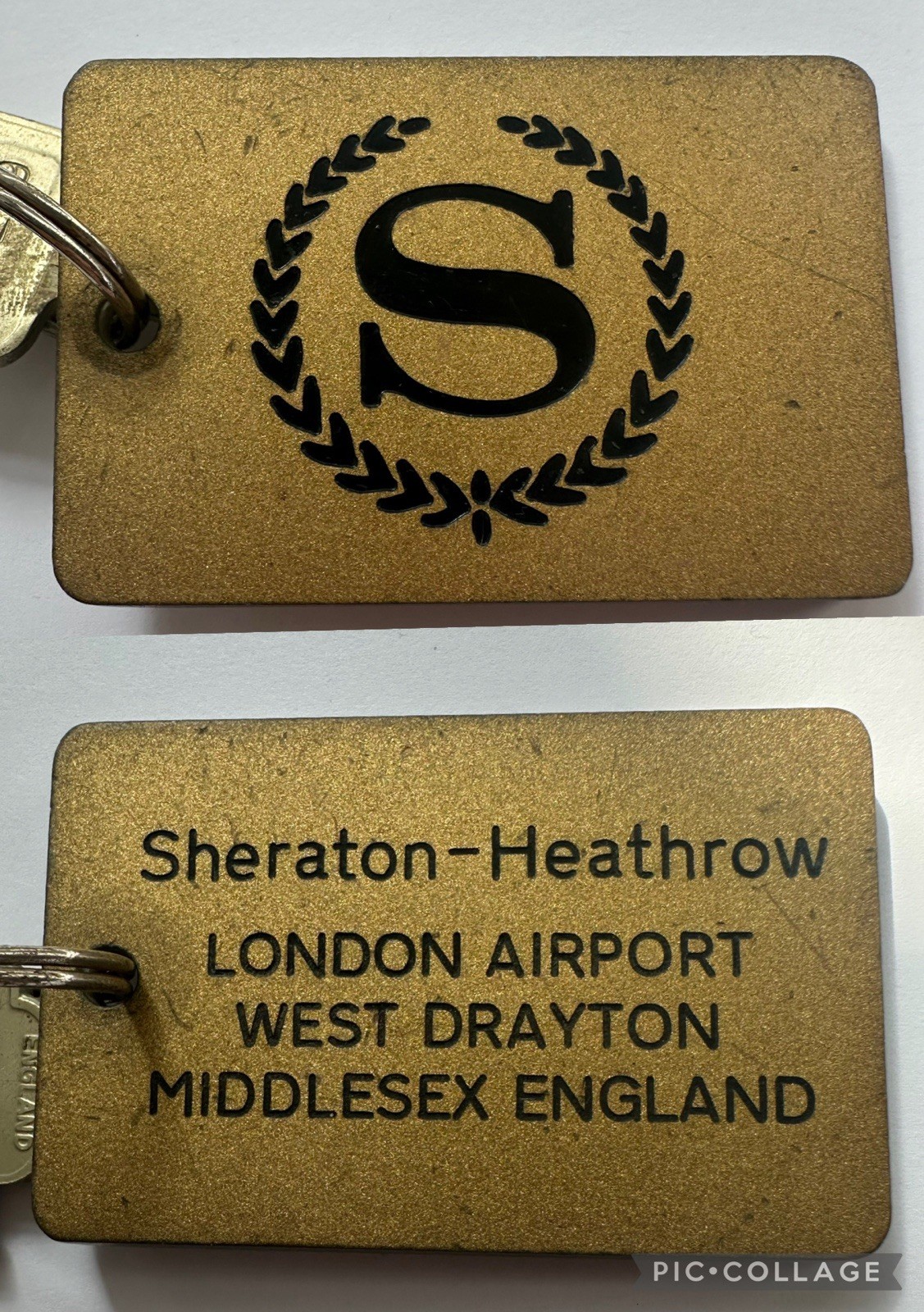 1970s Sheraton Heathrow London Airport West Drayton Middlesex Hotel Room Key Fob