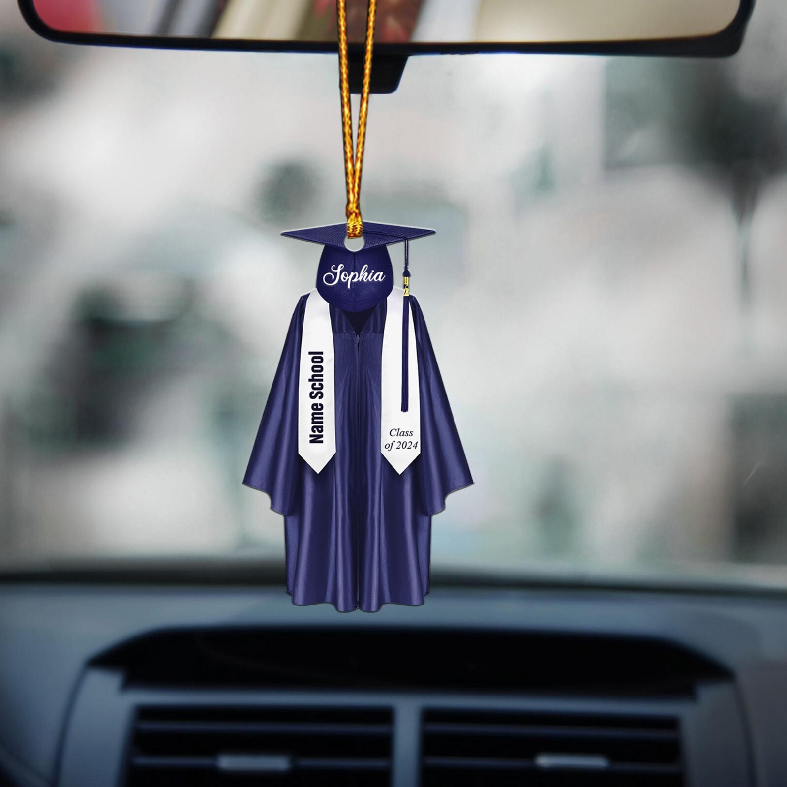 Personalized Graduation Ornament, 2024 College Graduation Ornament