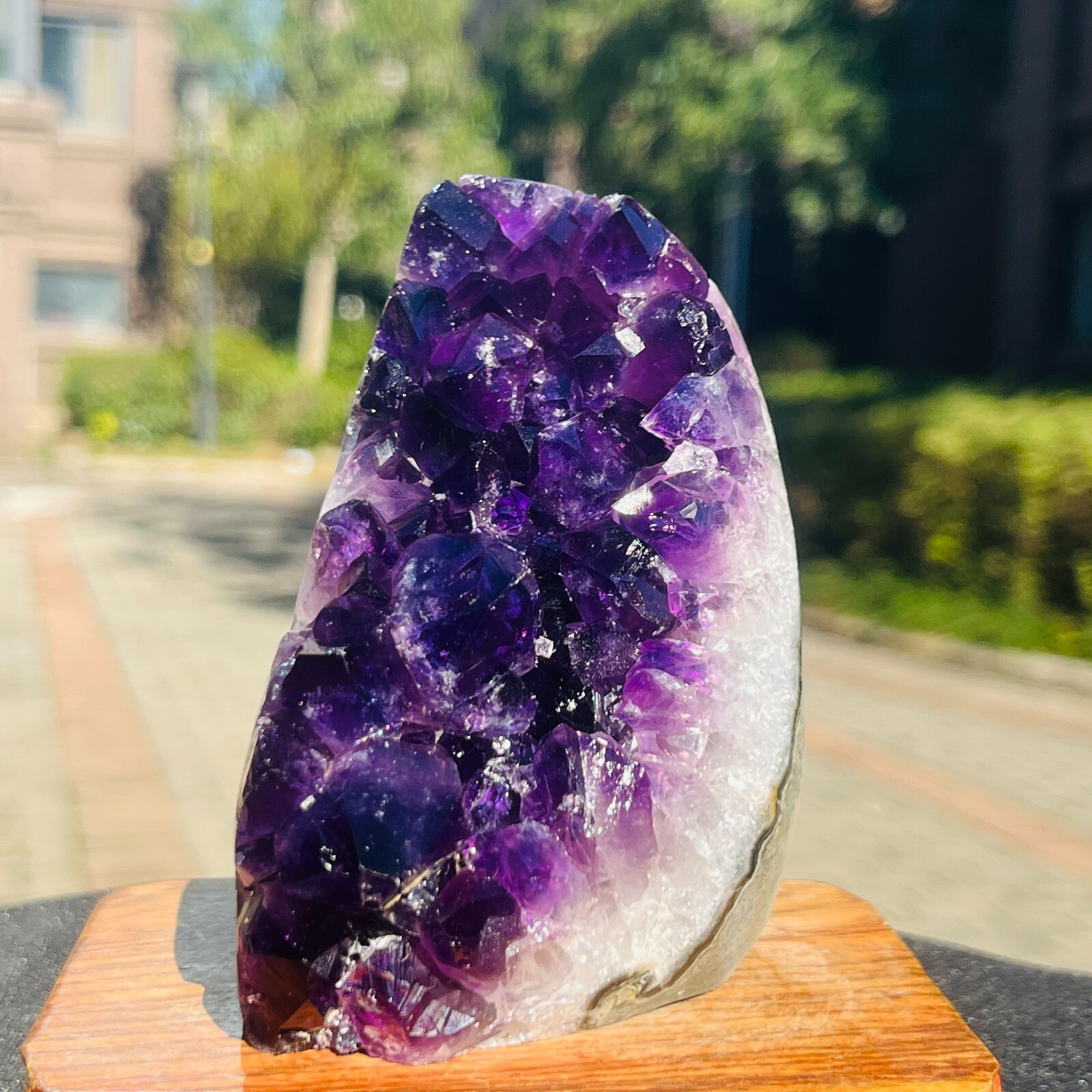 1.36LB Top Natural Amethyst Uruguay Cave Crystal Cluster Gemstone Geode Healing