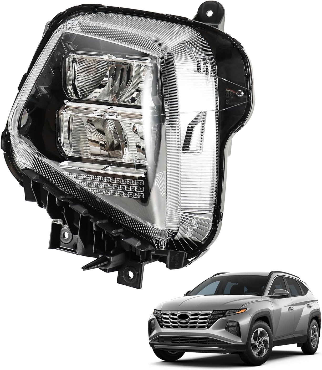 Left Driver Side Headlight for Hyundai Tucson SE/SEL 2022-2026