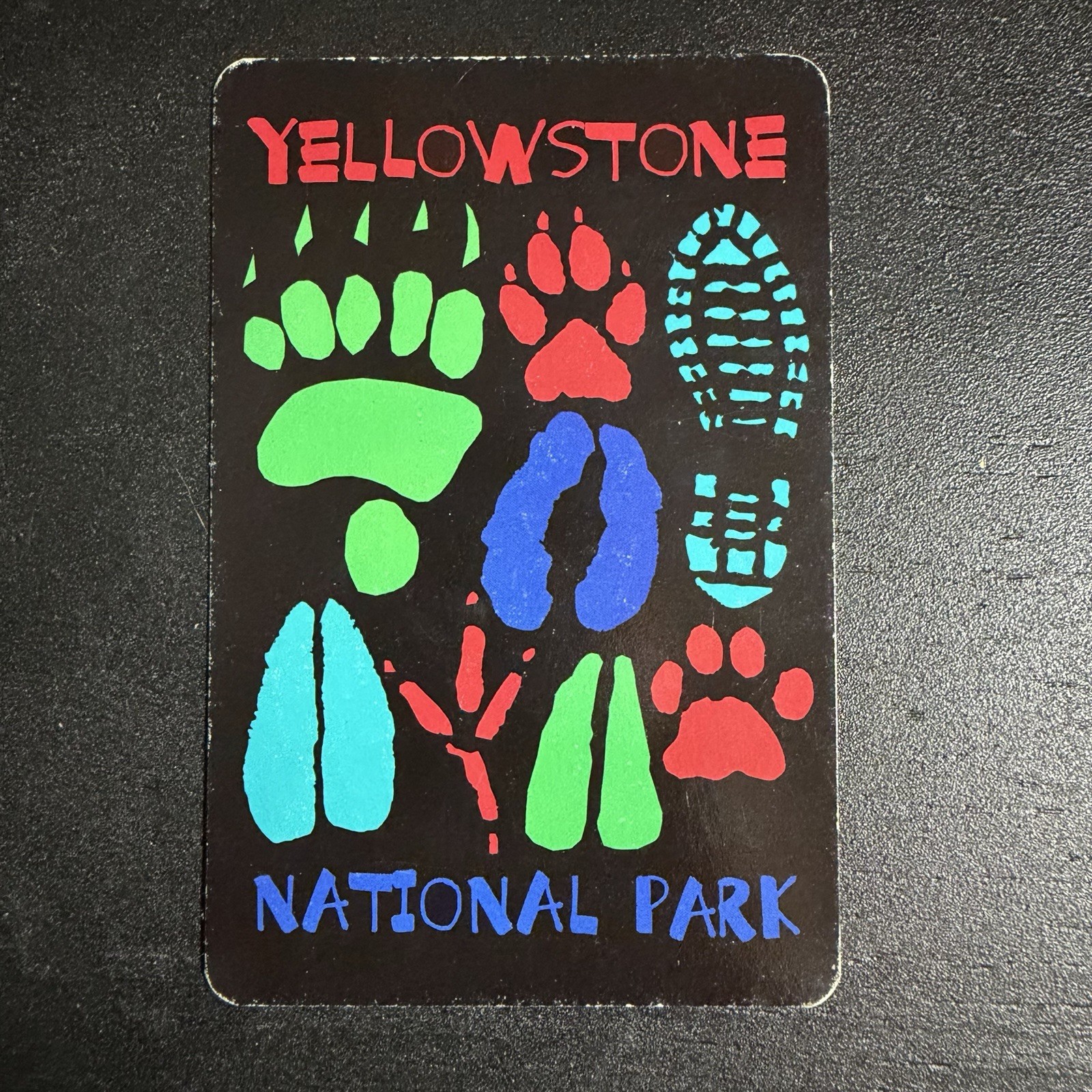 VTG Yellowstone National Park Souvenir Single Swap Playing Card