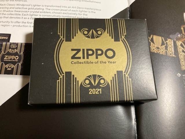 Zippo Limited Edition 2021 COTY Art Deco Lighter Boxed