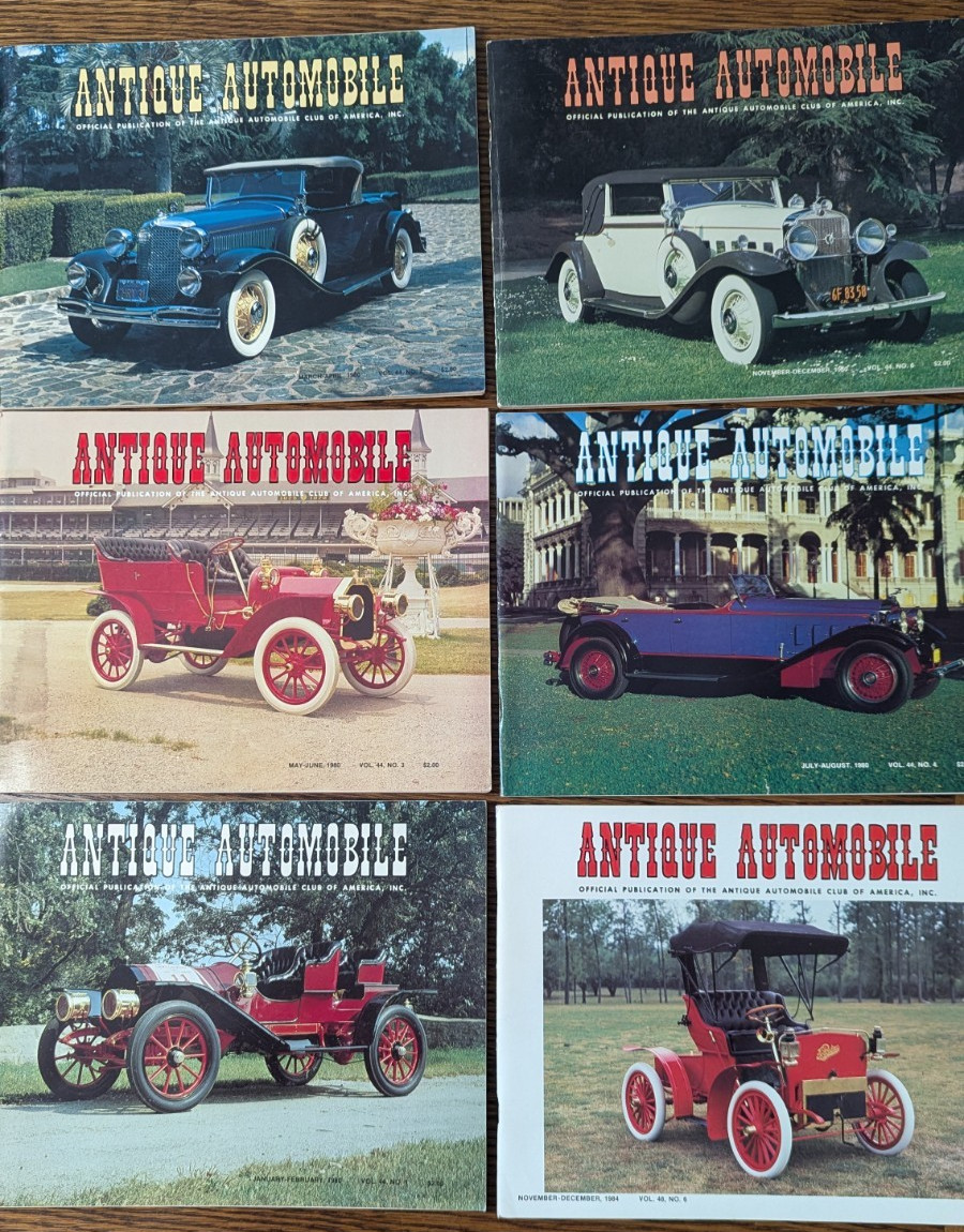 Antique Automobile Club of America Magazine 1980 & 81 Six Volumes old car