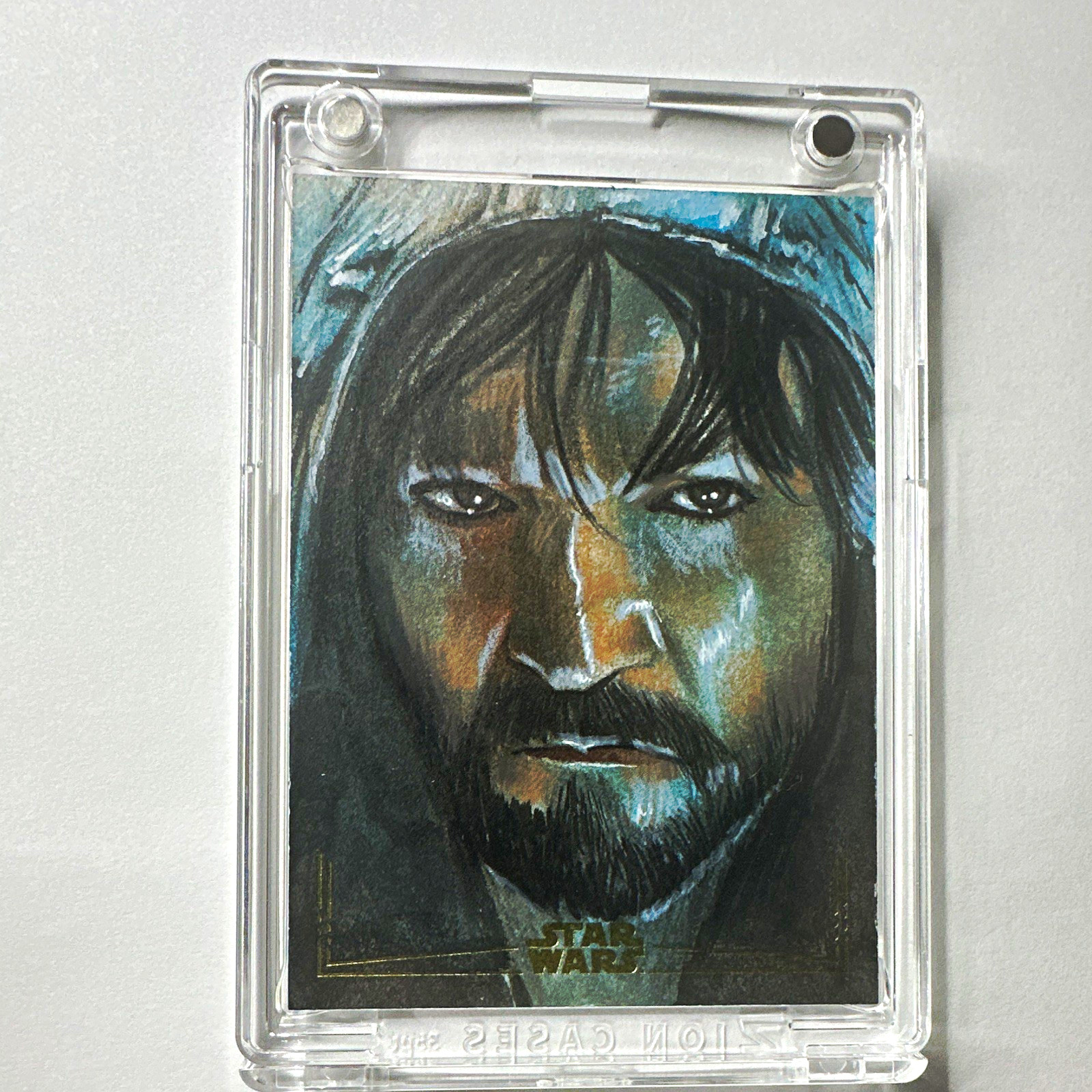 2025 Topps Star Wars Galaxy Gold Foil Cassian Andor Sketch by Semra Bulut
