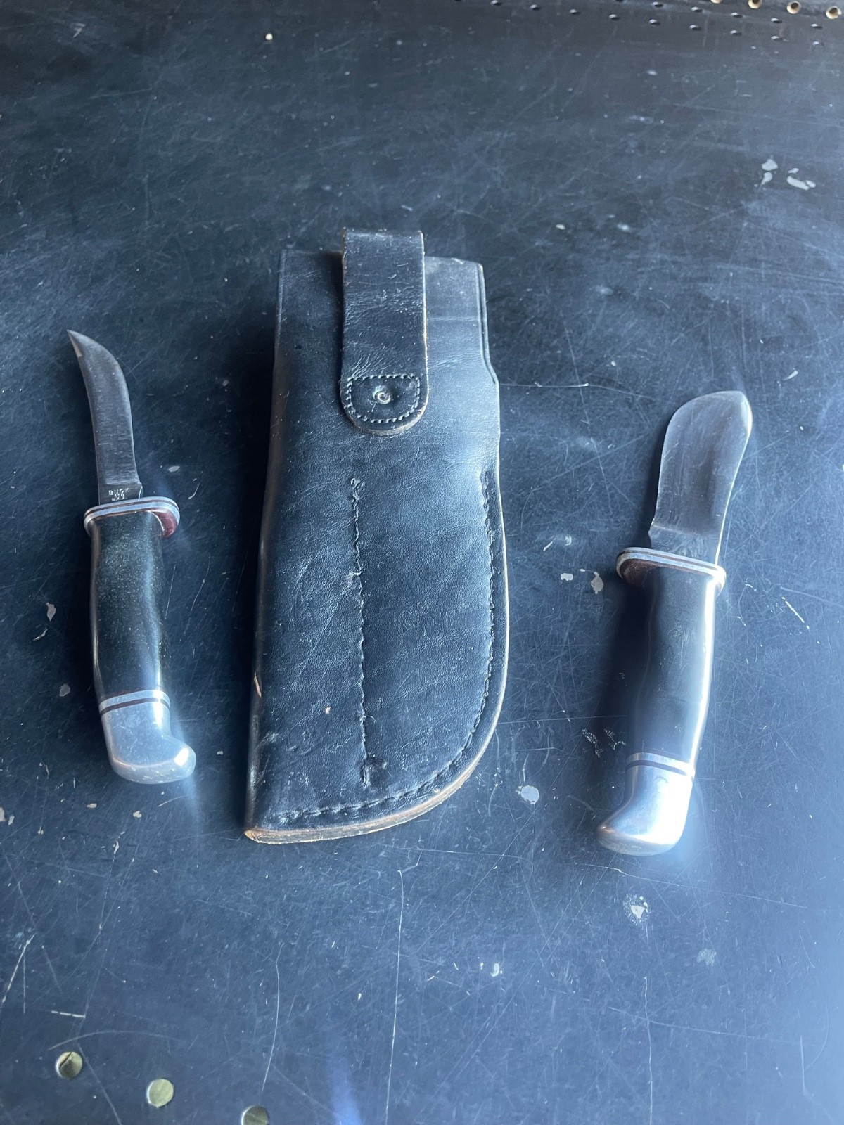 Vtg 2 Liner 1967-72 Buck 115 Twin Set 103 118 Fixed Blade Hunting Knife Primo