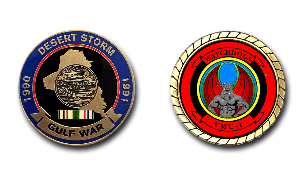 USMC VMU-1 Watchdogs Desert Storm/Gulf War Challenge Coin