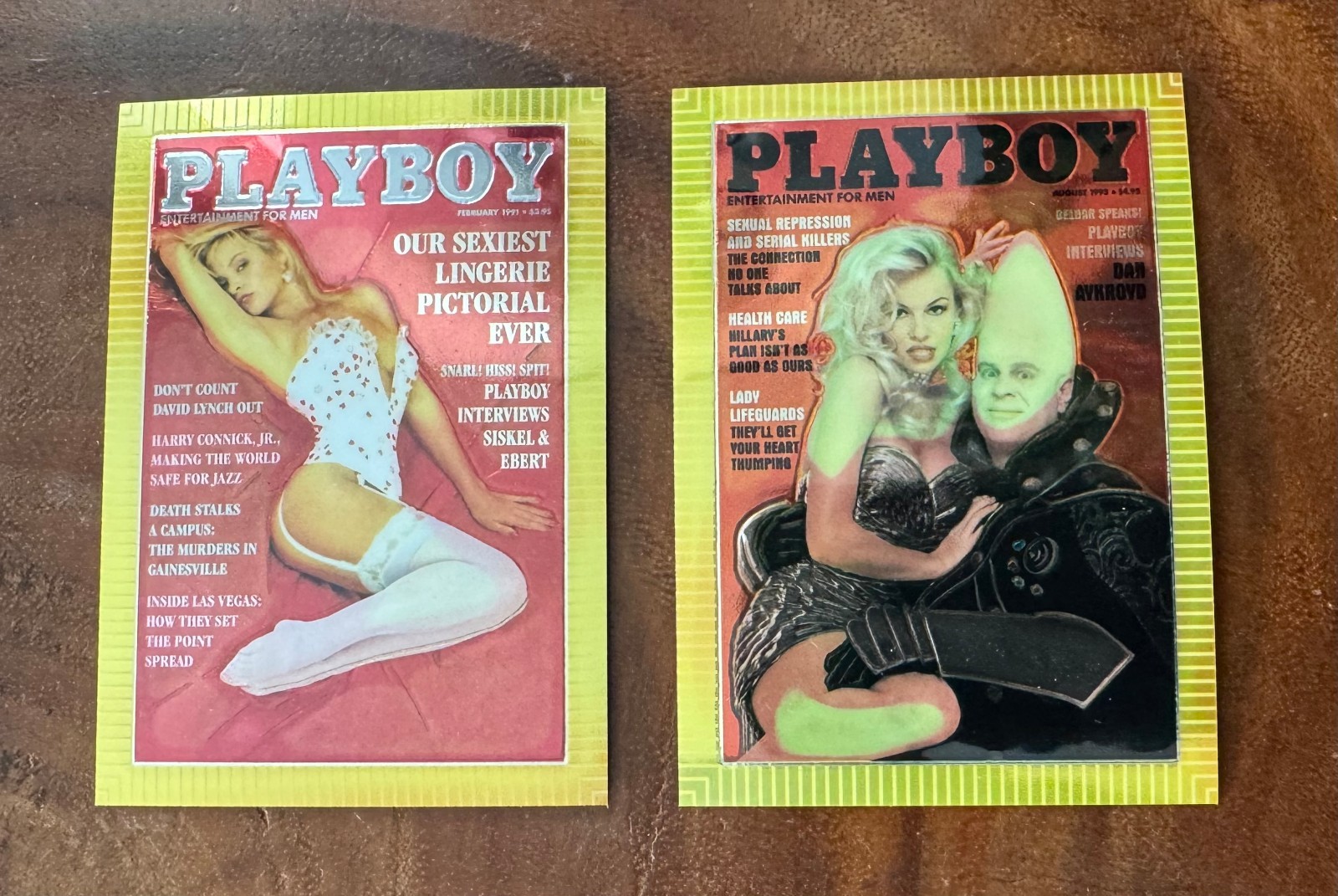 RARE 1995 Playboy Chromium Cards 1st Edition 2 Different Pamela Anderson Cards