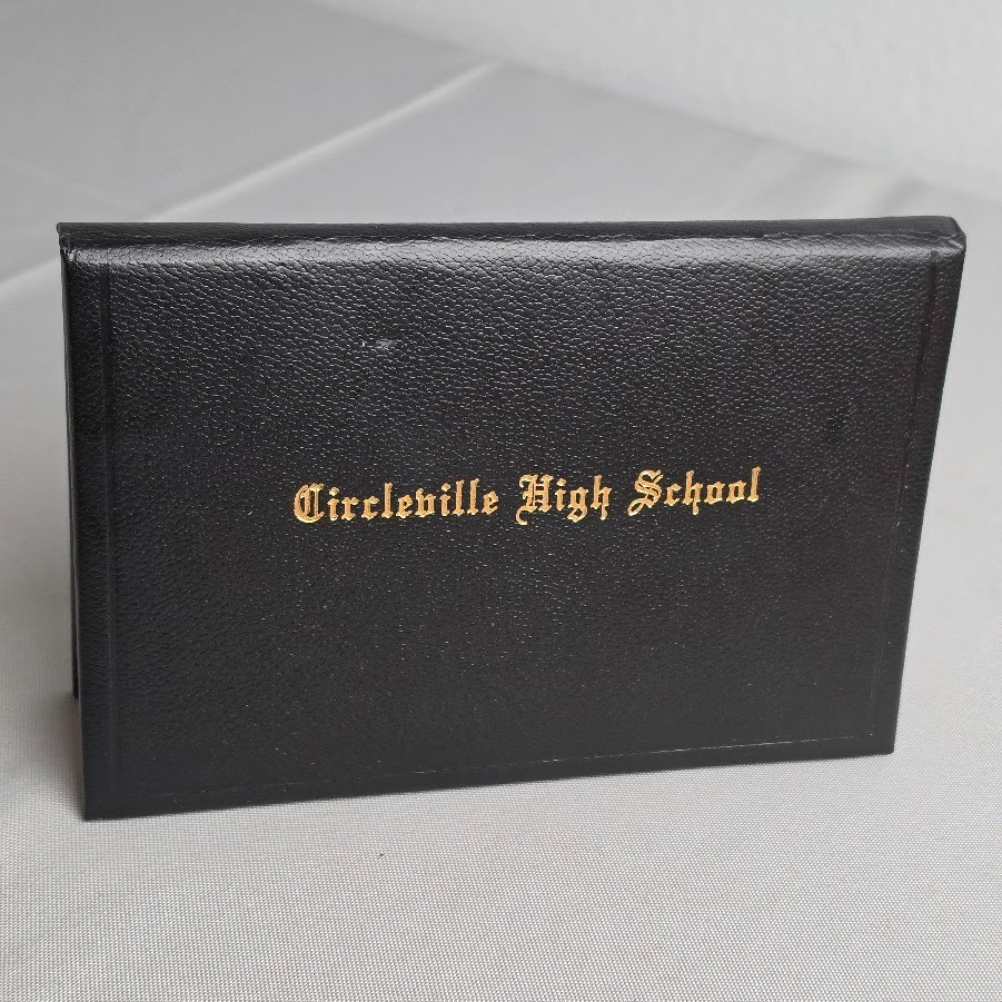 Vintage 1966 Circleville High School Ohio Diploma Eleanor Jane Rush Folder