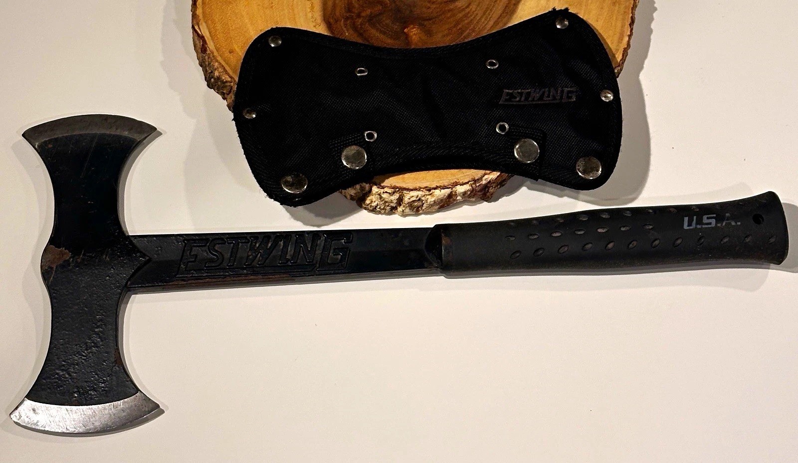 Estwing Double Bit Hatchet Axe with Black Sheath ORIGINAL:great price/see photos