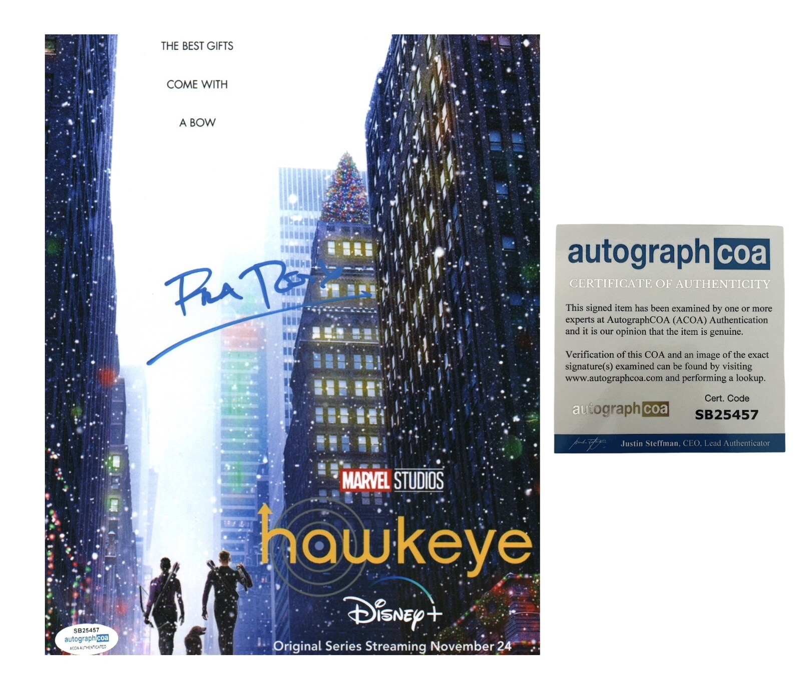 FRA FEE  SIGNED 8x10 HAWKEYE / KENZI AUTOGRAPHED ACOA