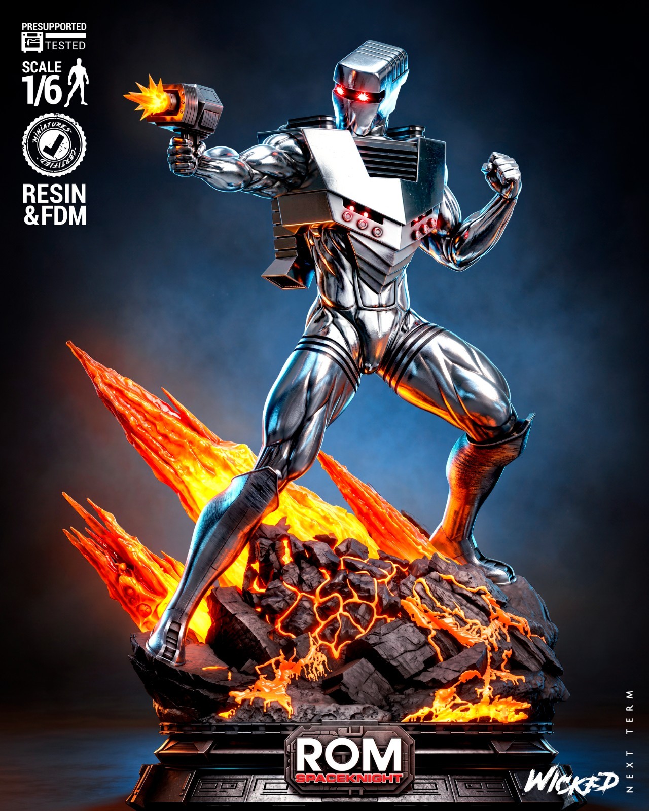 1:6 ROM Spaceknight Marvel Fan Art UNPAINTED High Quality Garage Kit
