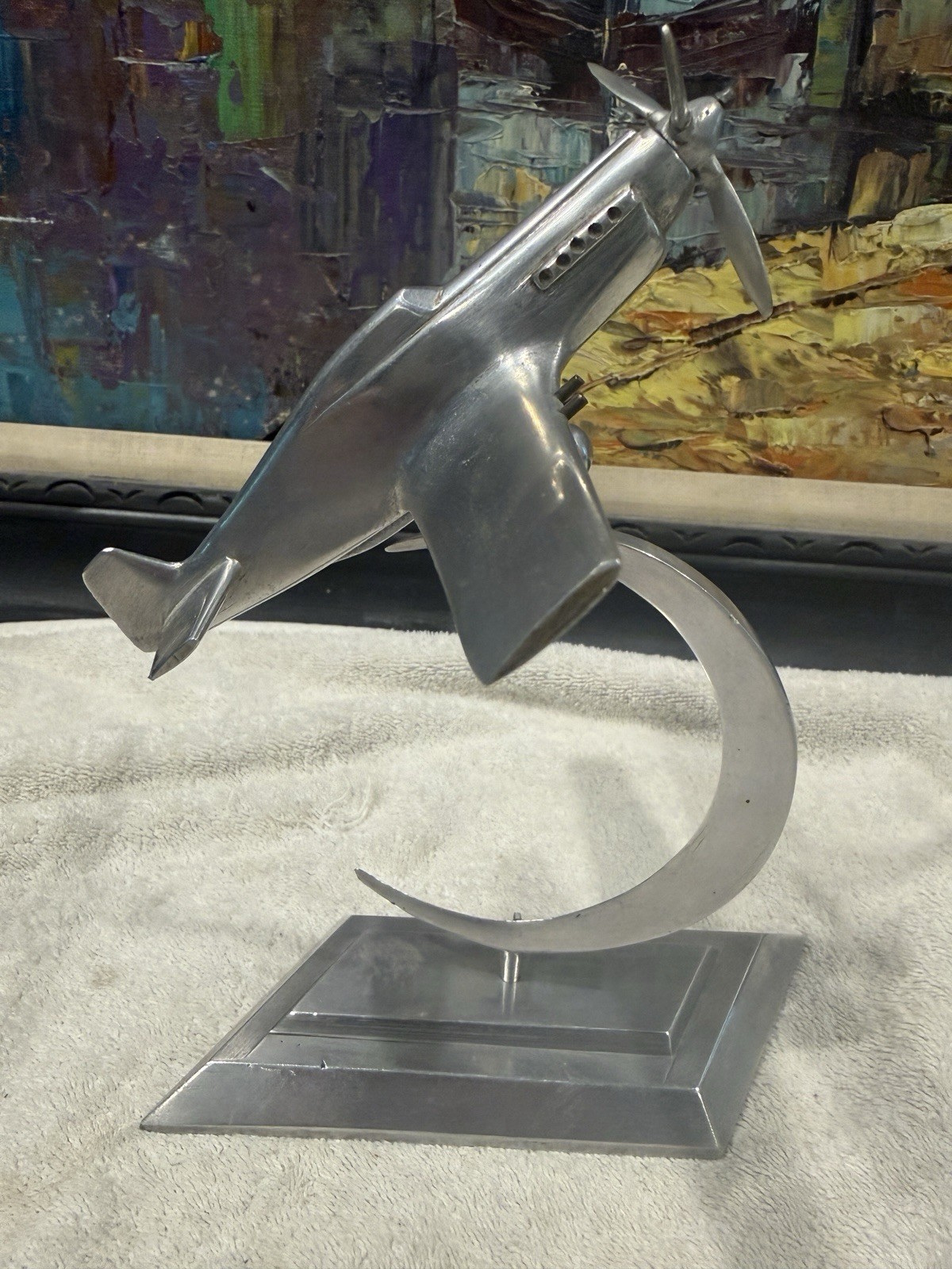 💙WWII Spitfire Aeroplane Home Ornament - Aluminium Fighter Plane Sculpture