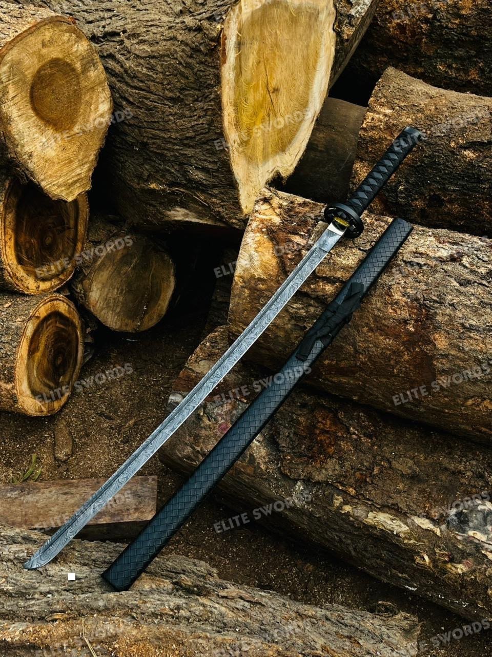 Handcrafted Damascus Steel Katana – Premium Ornamental Collector Sword & Gift 