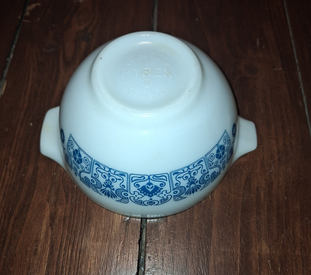 Vintage PYREX HORIZON BLUE CINDERELLA MIXING BOWL #441  1.5 qt USA 1960s