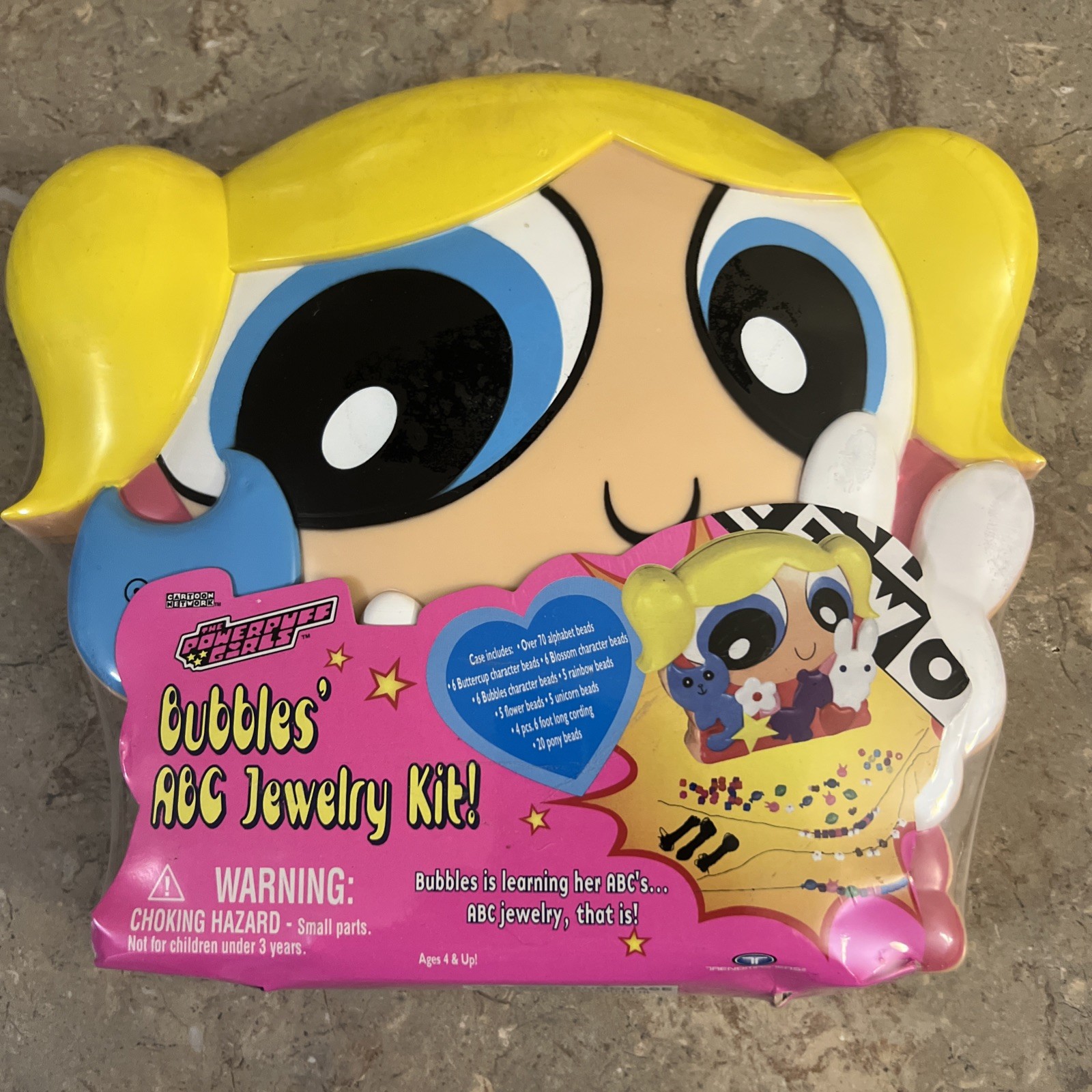 Vintage 1999 The Powerpuff Girls Bubble’s ABC Jewelry Kit  Sealed Case RARE