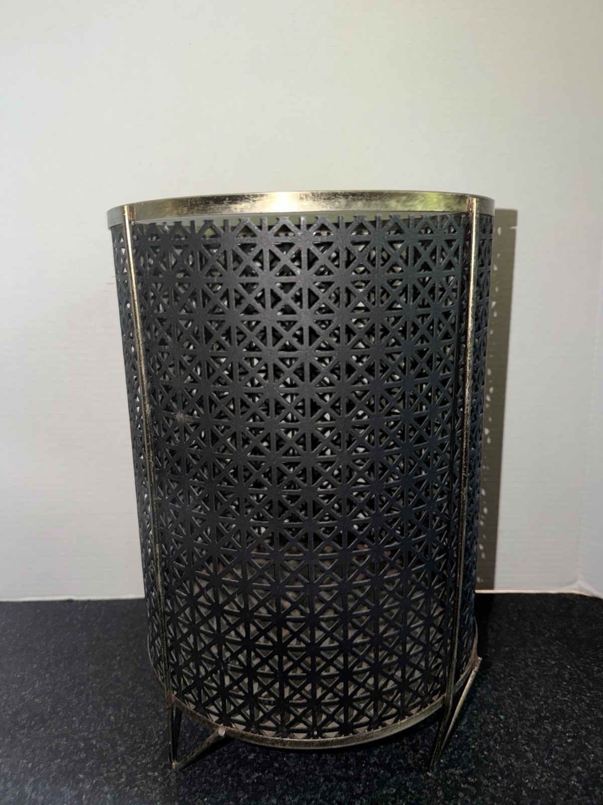 Vintage MCM Wastebasket Mid Century Atomic Trash Can