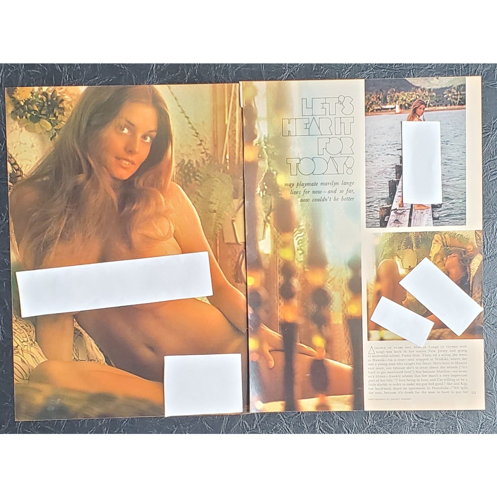 Playboy PICTORIAL ONLY - Playmate MARILYN LANGE   March, 1974   5 pages
