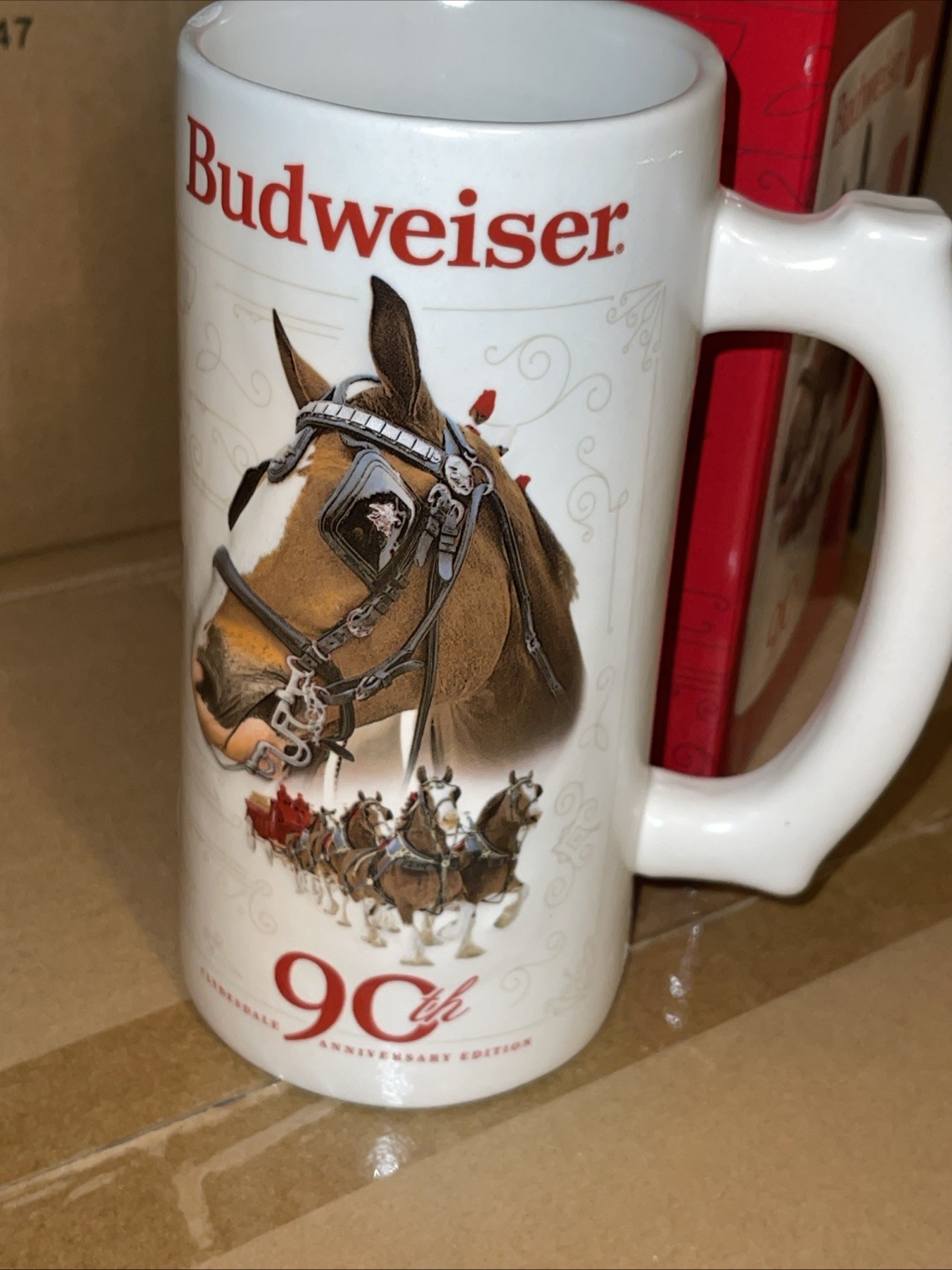 2023 Budweiser Holiday Stein 90th Anniversary Edition Christmas Mug New Bud Beer